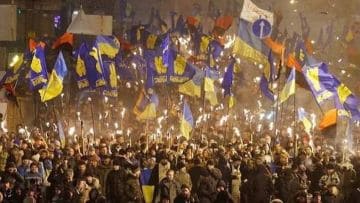 Fascist-style Torchlight Processions in Ukraine