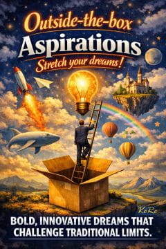 Great Visual Meyaphor: Outside-the-box aspirations