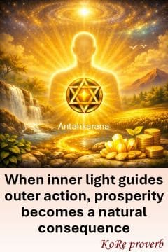 Antahkarana - inner light guides outer action | KoRe proverb