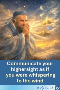 Communicate highersight as if you were whispering to the wind