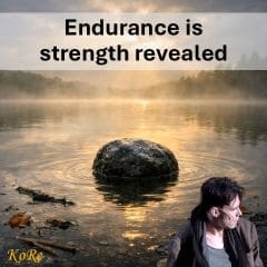 Endurance is strength revealed. KoRe proverb