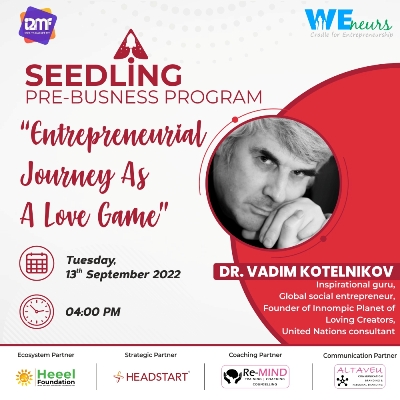 Vadim Kotelnikov, keynote speaker: Entrepreneurial Journey & Love